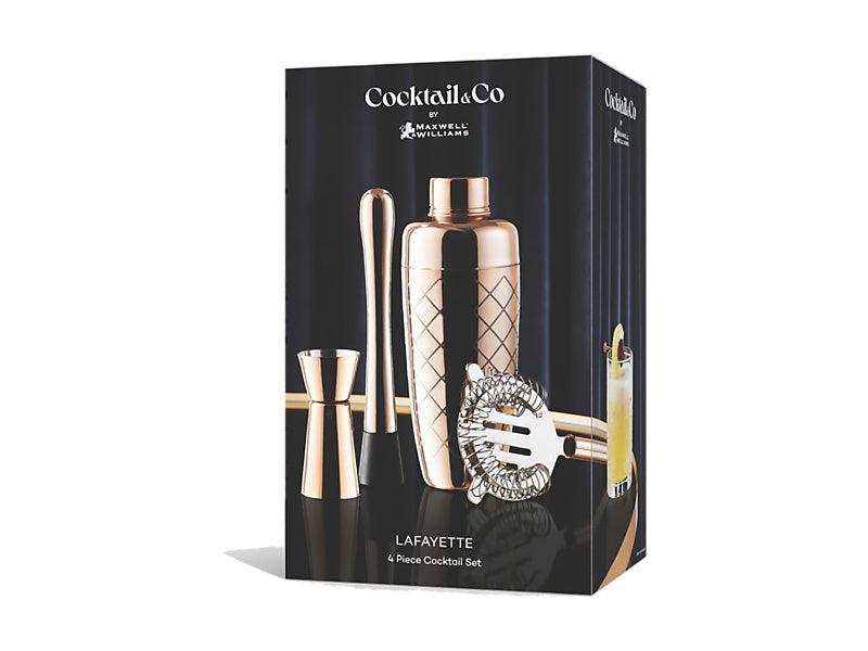 Cocktail & Co Lafayette Cocktail Set 4pc Gift Boxed