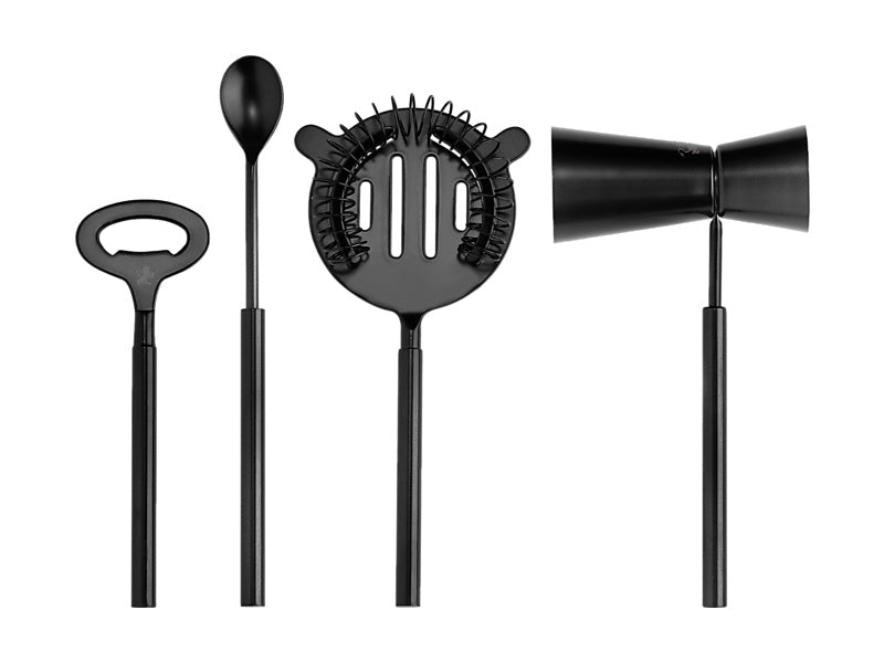 Cocktail & Co Royce Bar Tool Set 4pc Blk/Terz Gift Boxed