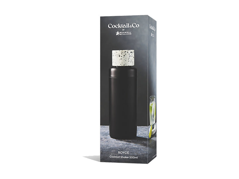 Cocktail & Co Royce Cocktail Shaker Blk/Terz Gift Boxed