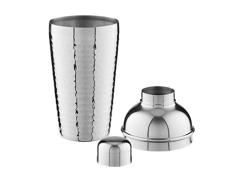 Cocktail & Co Lexington Hammered Cocktail Shaker Silver Gift Boxed