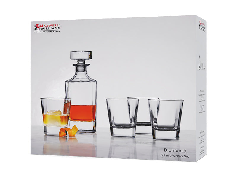 Diamante Whisky Set 5pc Gift Boxed