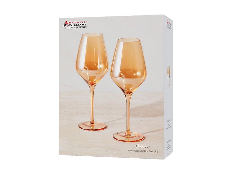 Glamour Wine Glass Set of 2 Gift Boxed