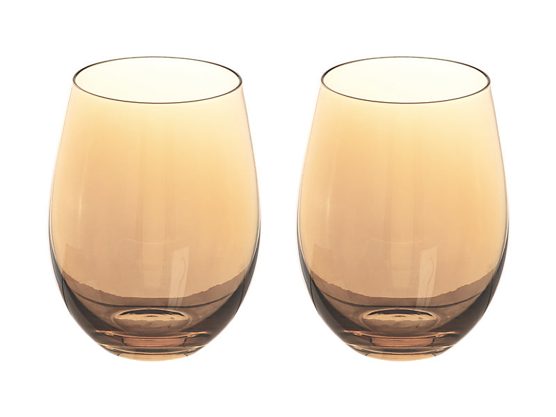 Glamour Stemless Glass Set of 2 Gift Boxed