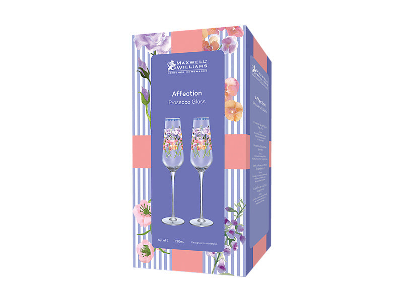 Affection Prosecco Glass Set of 2 Gift Boxed