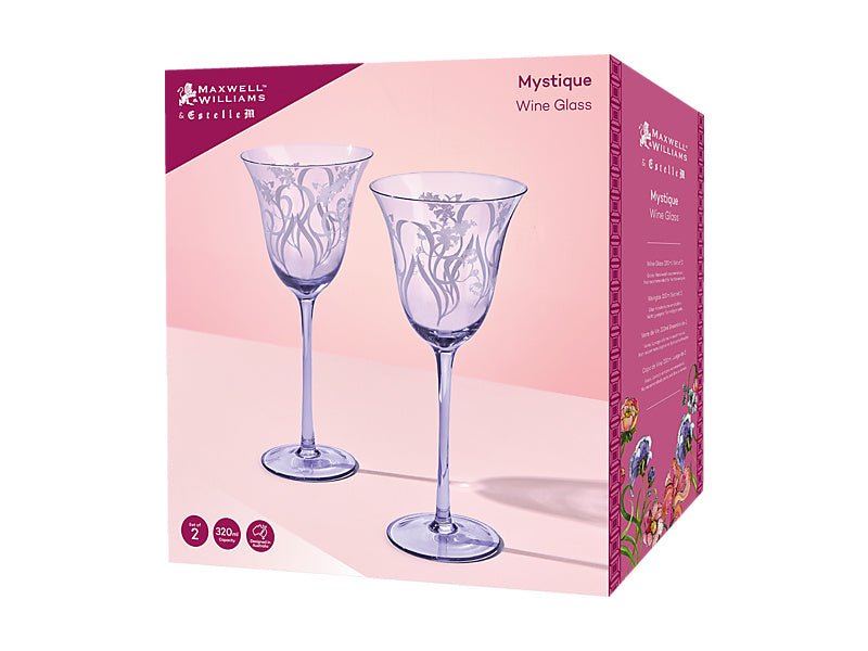 Estelle Michaelides Mystique Wine Glass Set of 2 Gift Boxed