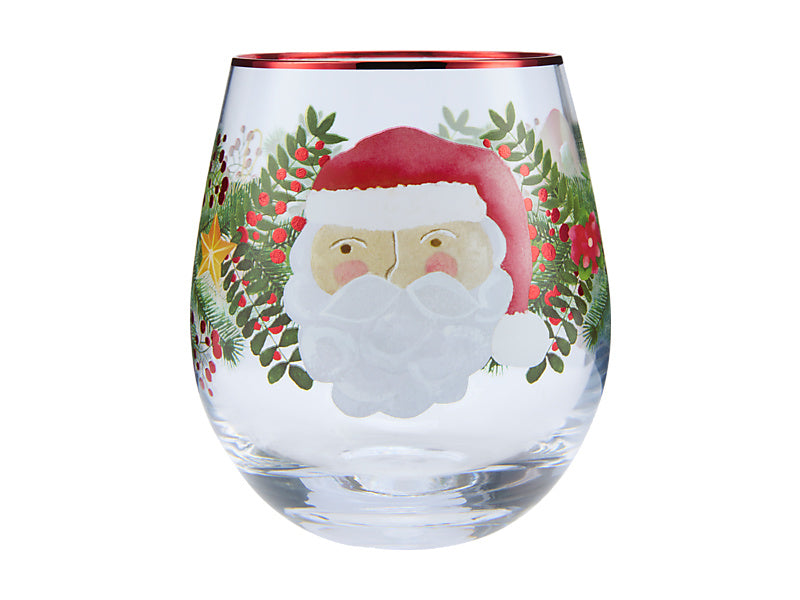 Tis The Season Stemless Glass Set of 2 Assorted Gift Boxed