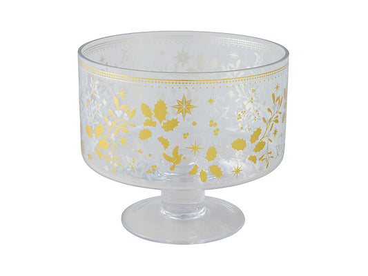 White Christmas Footed Trifle Bowl Gift Boxed