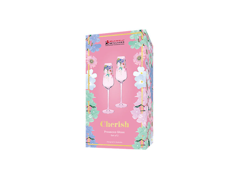 Cherish Prosecco Glass Set of 2 Gift Boxed
