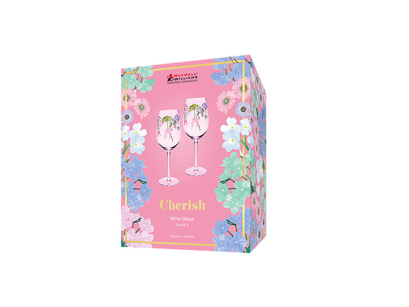 Cherish Wine Glass Set of 2 Gift Boxed