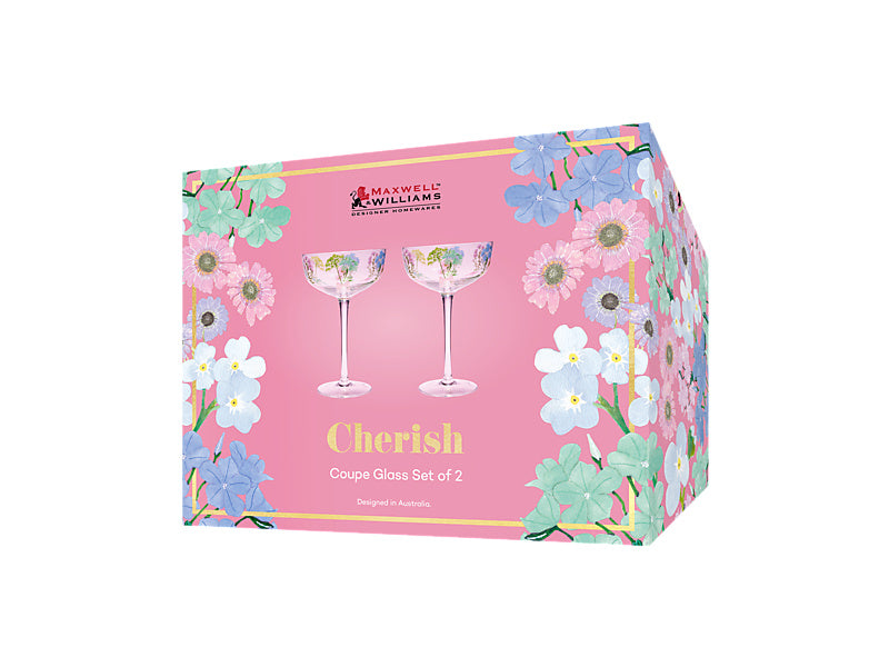Cherish Coupe Glass Set of 2 Gift Boxed