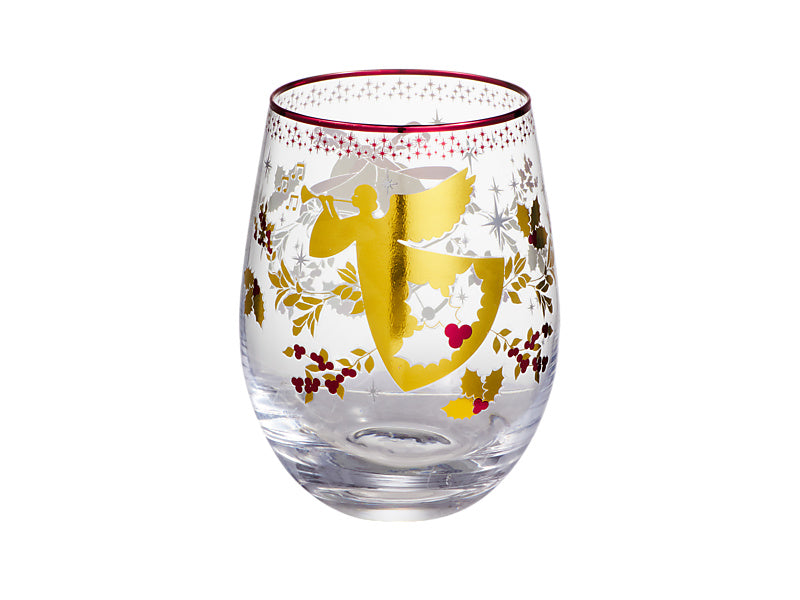 White Christmas 2026 Stemless Glass Set of 2 Assorted Gift Boxed