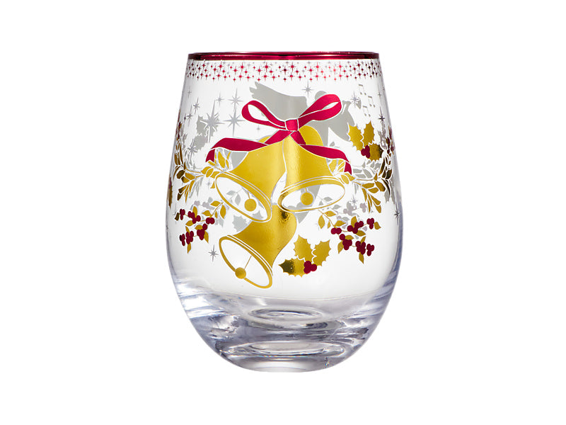 White Christmas 2026 Stemless Glass Set of 2 Assorted Gift Boxed