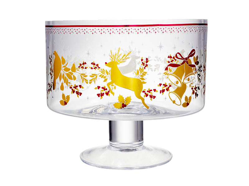 White Christmas 2026 Footed Trifle Bowl Gift Boxed
