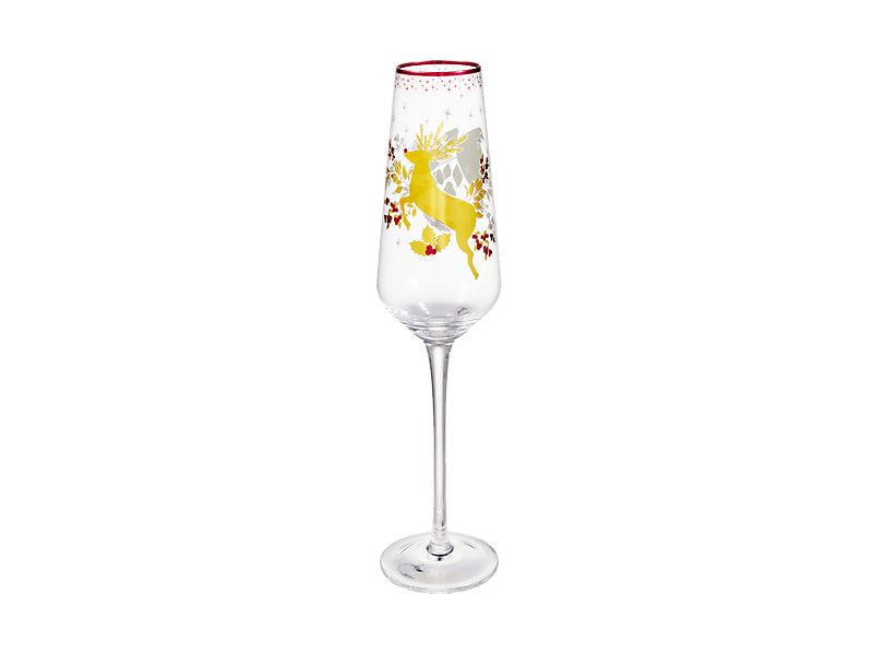 White Christmas 2026 Champagne Flute Set of 2 Assorted Gift Boxed
