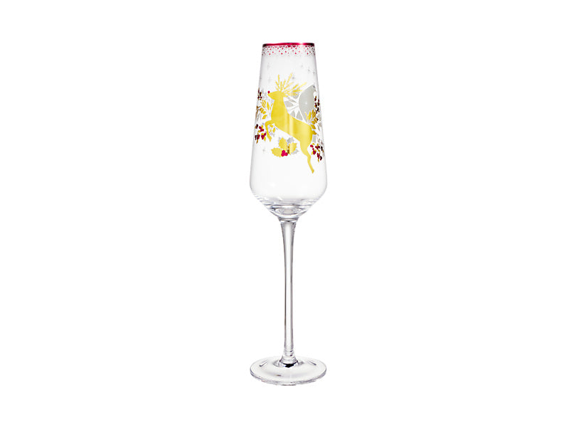 White Christmas 2026 Champagne Flute Set of 2 Assorted Gift Boxed