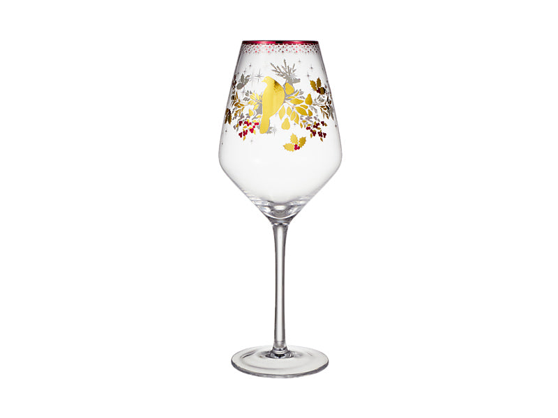 White Christmas 2026 Wine Glass Set of 2 Assorted Gift Boxed