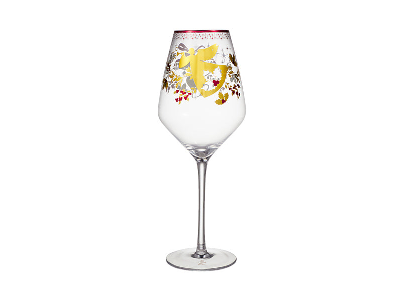 White Christmas 2026 Wine Glass Set of 2 Assorted Gift Boxed
