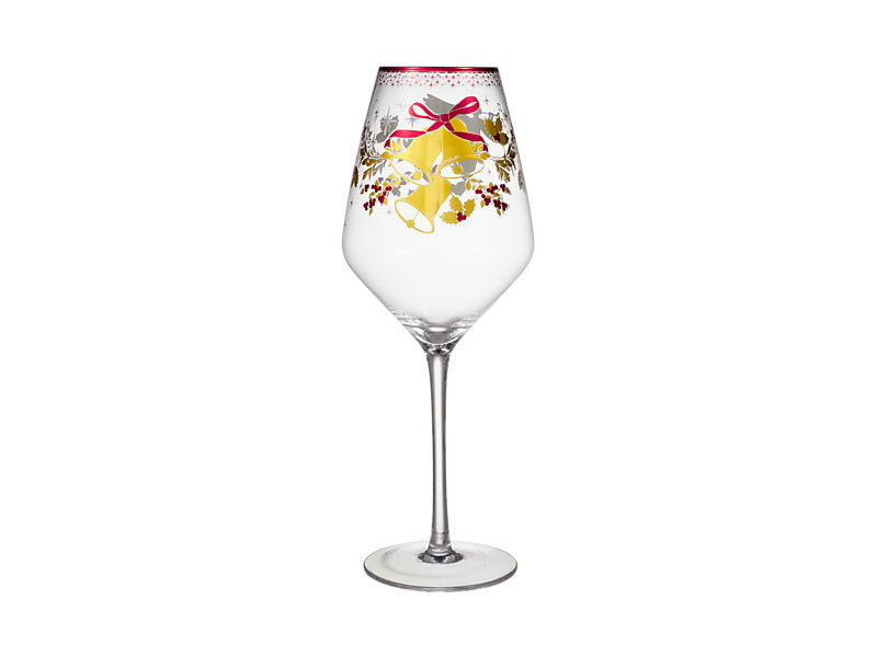 White Christmas 2026 Wine Glass Set of 2 Assorted Gift Boxed