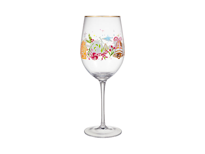Fa la la Wine Glass Set of 2 Gift Boxed