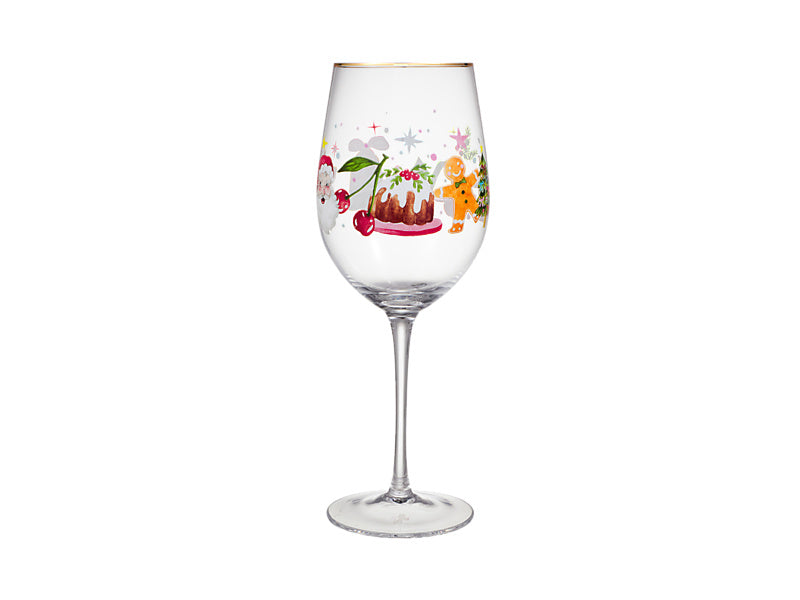 Fa la la Wine Glass Set of 2 Gift Boxed