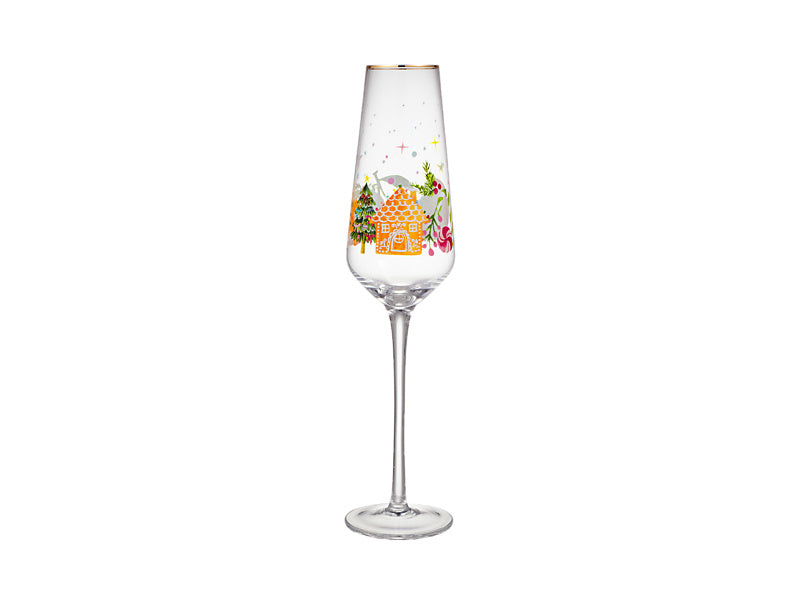 Fa la la Champagne Flute Set of 2 Gift Boxed