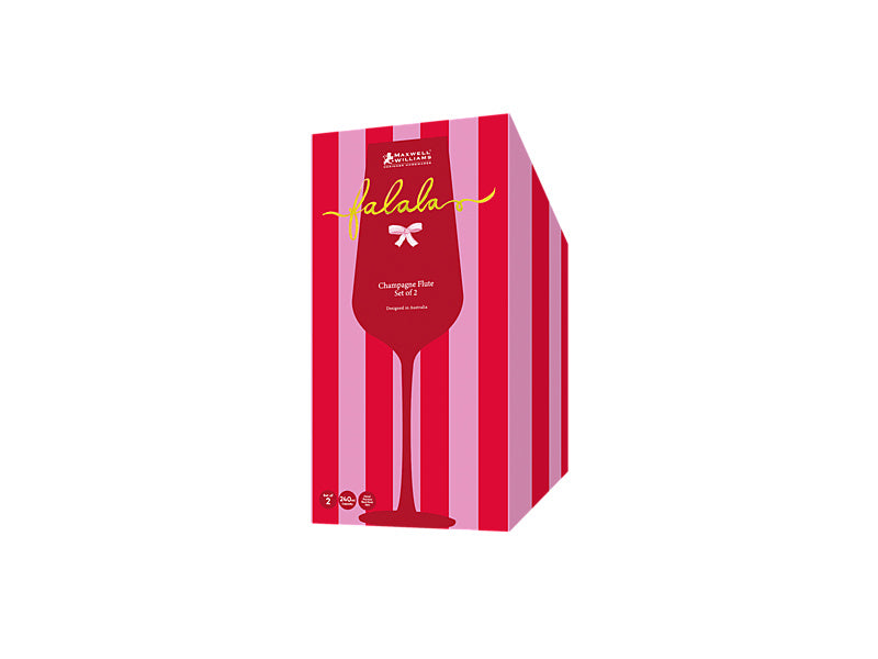 Fa la la Champagne Flute Set of 2 Gift Boxed
