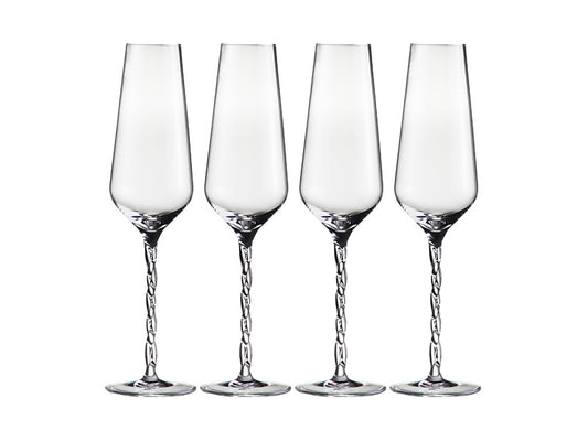 Eterna Champagne Flute Set of 4 Gift Boxed