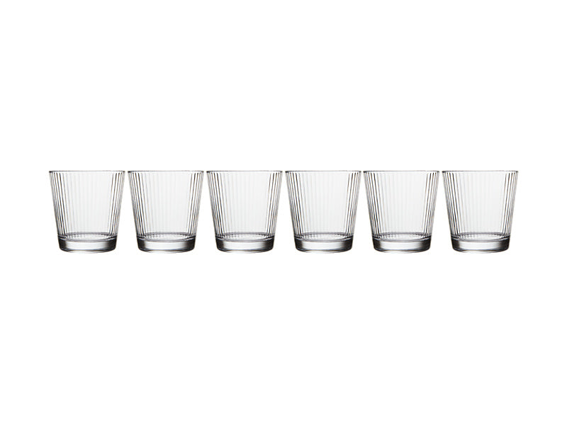 Deco Rib Tumbler Glass Set of 6 Gift Boxed