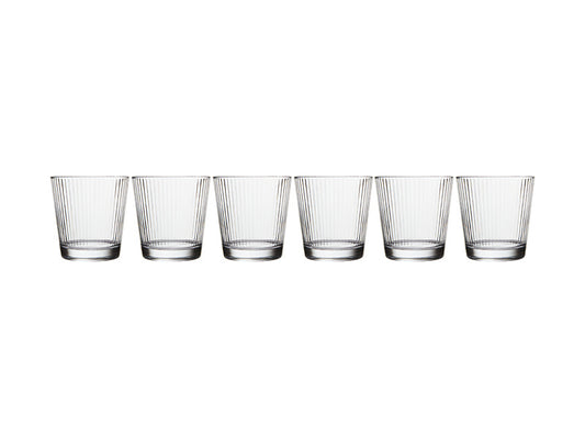 Deco Rib Tumbler Glass Set of 6 Gift Boxed