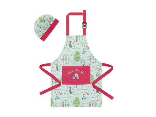 Jolly Joy Joy Children's Apron & Chef Hat Set Gift Boxed