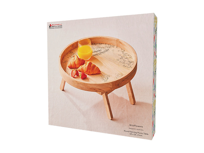 Wildflowers Round Serving / Picnic Table Gift Boxed