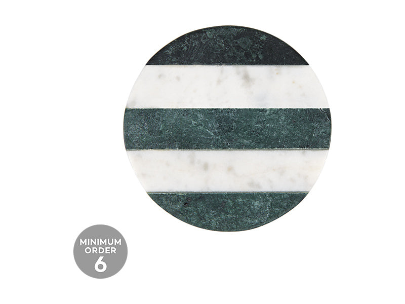 Coaster Collective Round Marble Coaster Stripe
