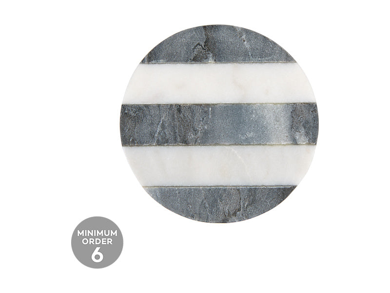 Coaster Collective Round Marble Coaster Stripe