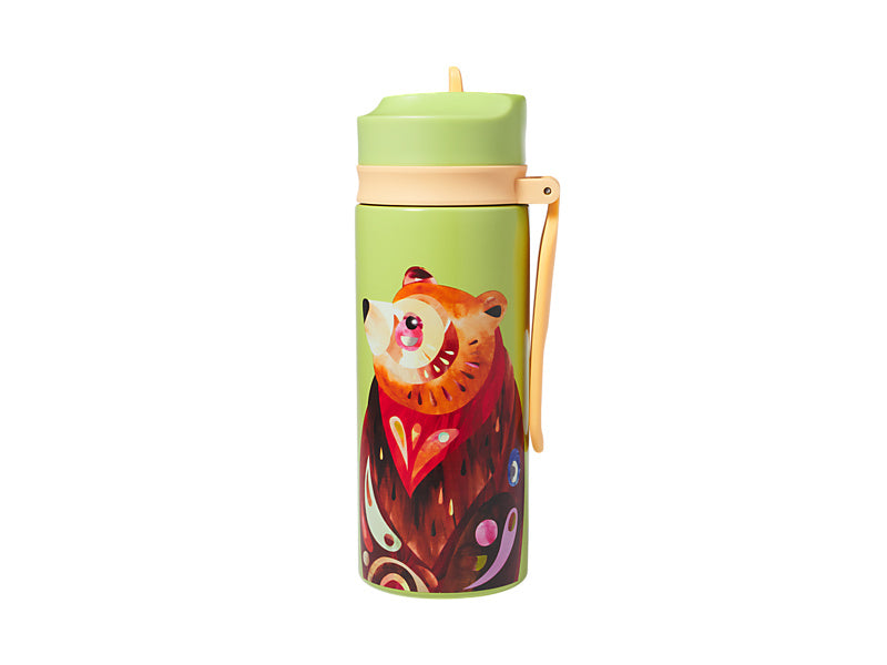 Pete Cromer Woodland Creatures Double Wall Insulated Bottle Brown Bear
