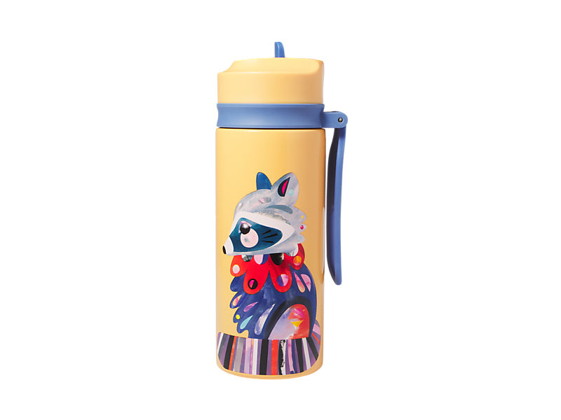 Pete Cromer Woodland Creatures Double Wall Insulated Bottle Raccoon
