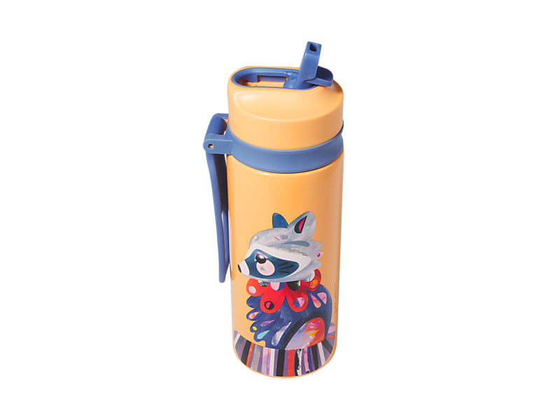 Pete Cromer Woodland Creatures Double Wall Insulated Bottle Raccoon