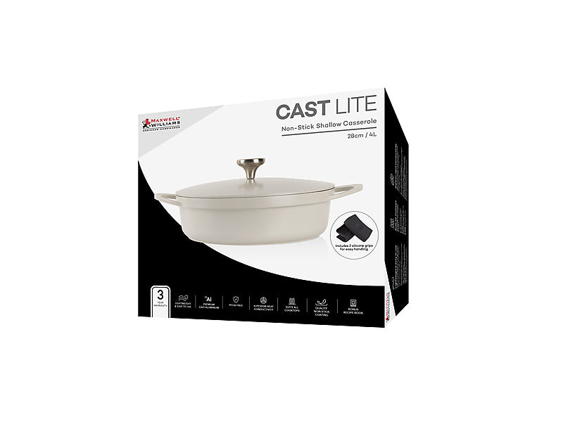 Cast Lite Non-Stick Shallow Casserole / 4L Gift Boxed