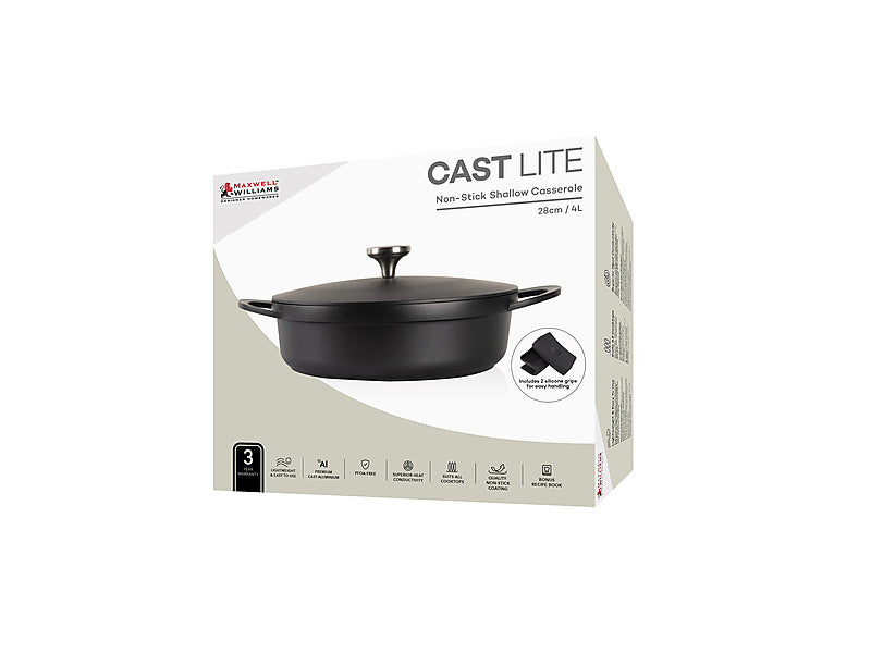 Cast Lite Non-Stick Shallow Casserole / 4L Gift Boxed