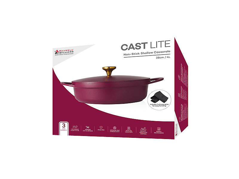 Cast Lite Non-Stick Shallow Casserole / 4L Gift Boxed