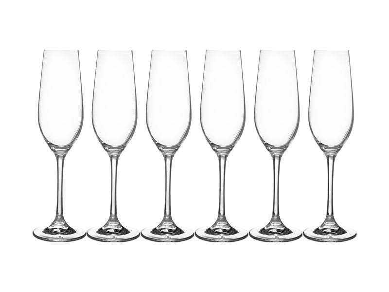 Manhattan Flute Glass Set of 6 Gift Boxed
