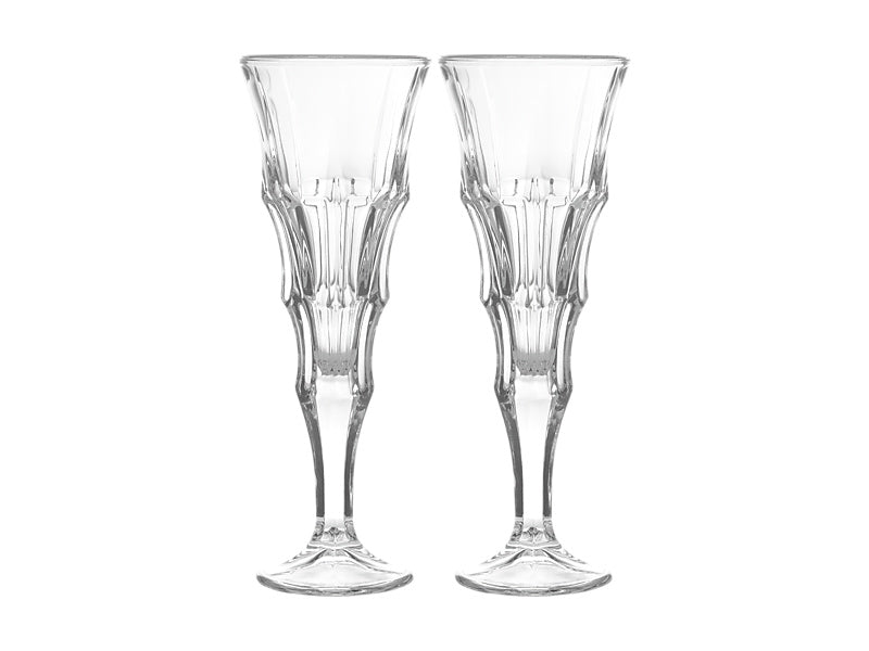 Cocktail & Co Mixologist Champagne Flute Set of 2 Linear Gift Boxed