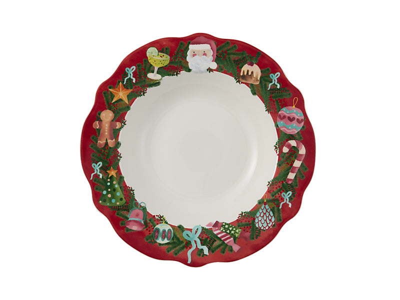 Tis The Season Scallop Rim Dinner Set 12pc Gift Boxed