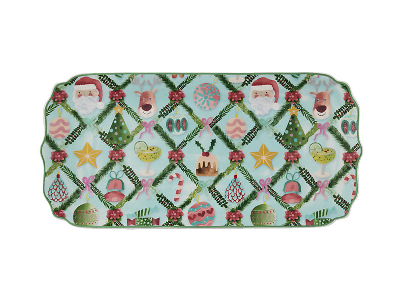 Tis The Season Oblong Platter Gift Boxed