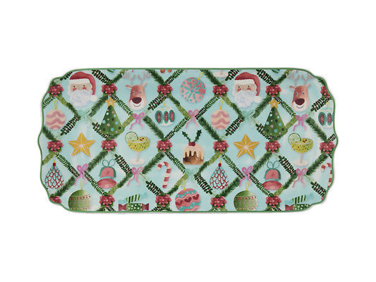 Tis The Season Oblong Platter Gift Boxed