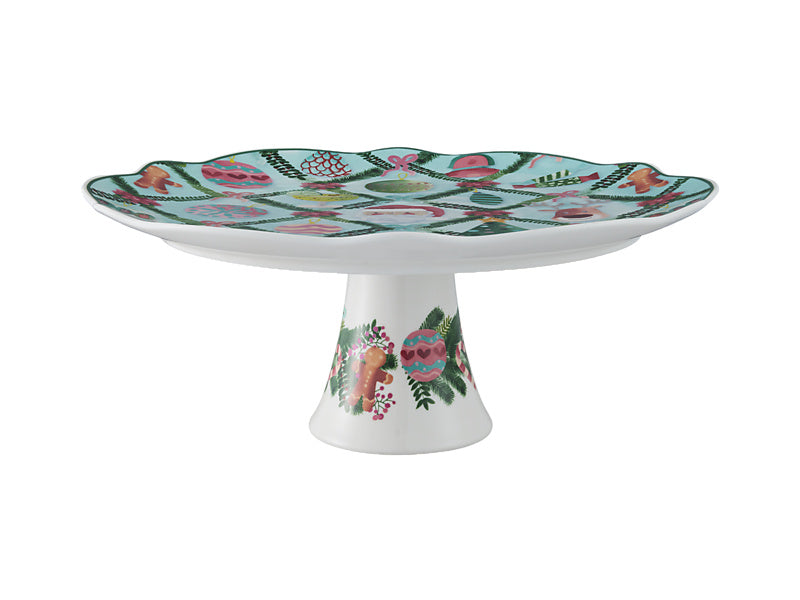Tis The Season Footed Cake Stand Gift Boxed