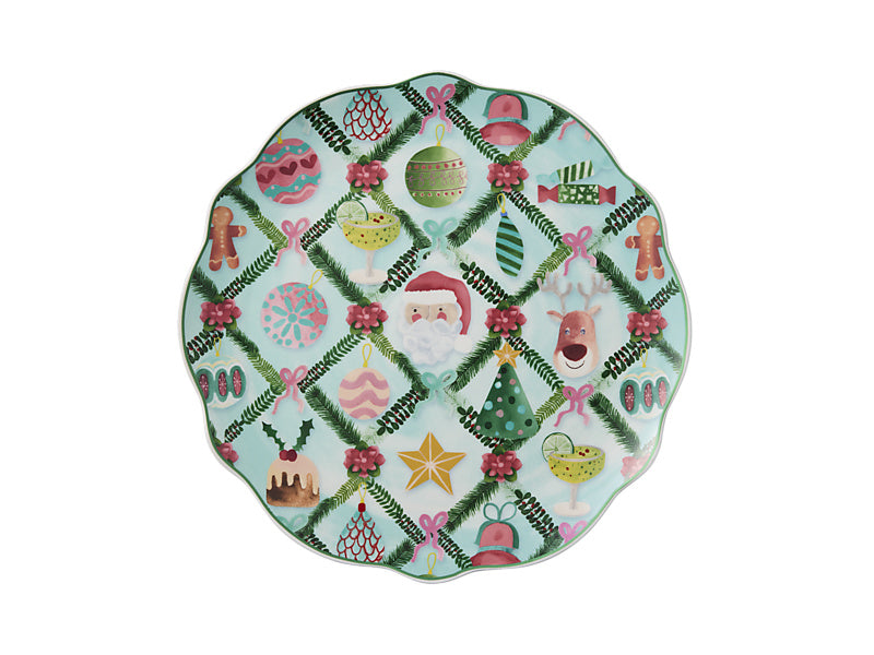 Tis The Season Footed Cake Stand Gift Boxed