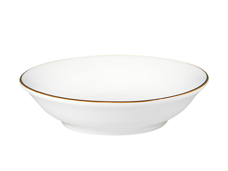 White Gold Round Sauce Dish