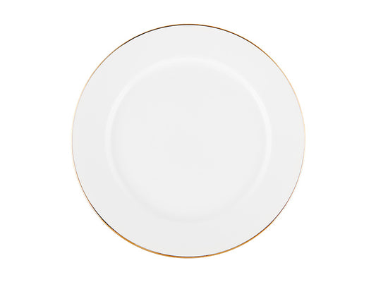 White Gold Rim Entree Plate