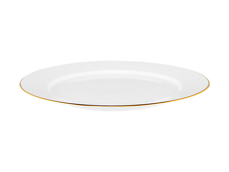 White Gold Rim Entree Plate