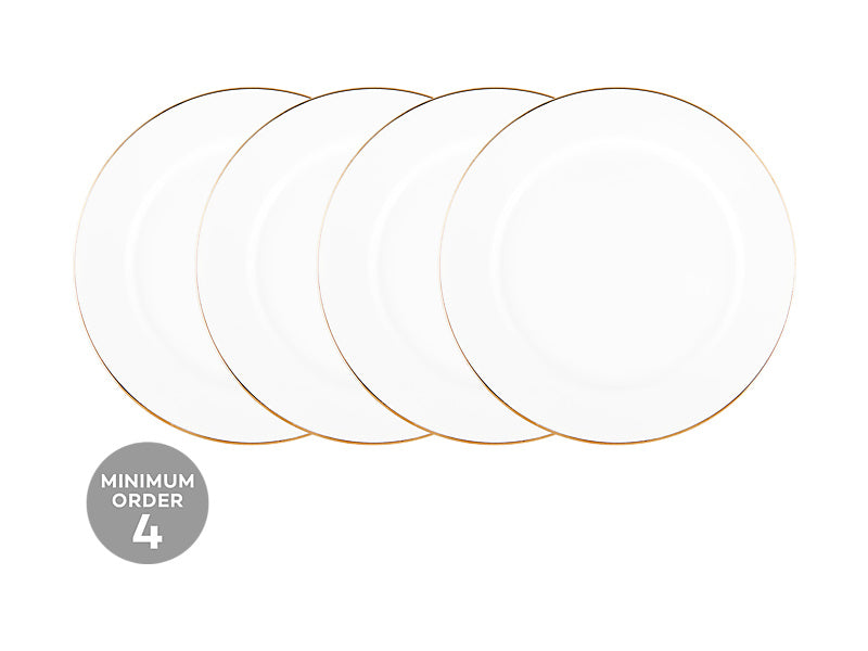 White Gold Rim Entree Plate